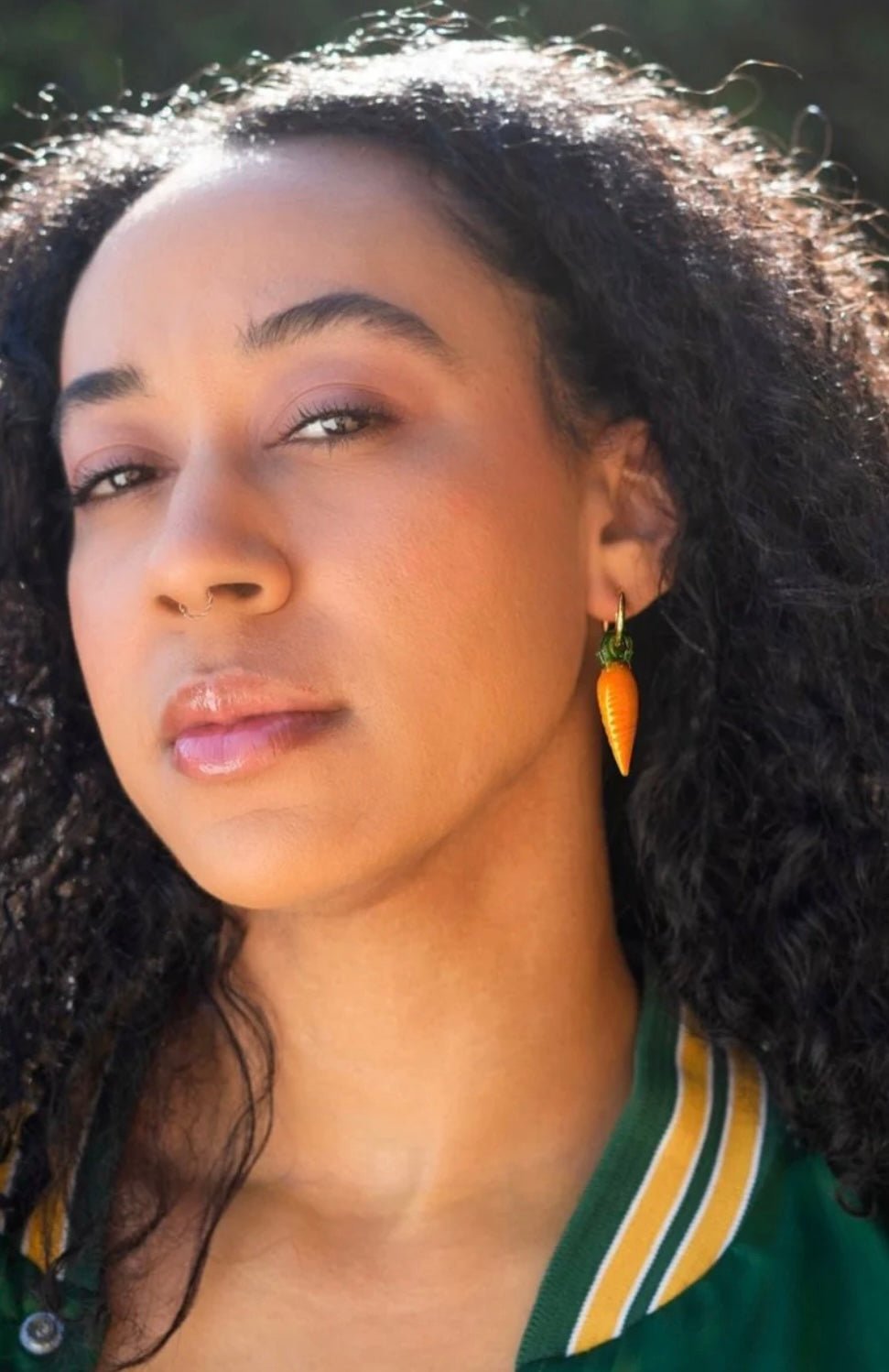 Peter + June Harvest Hoop Carrot Earrings