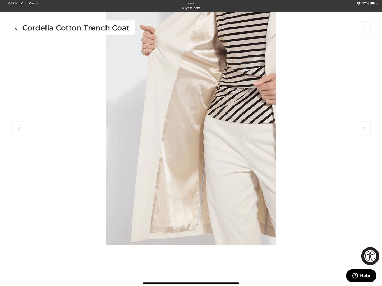 Lysse Cordelia Cotton Trench Coat