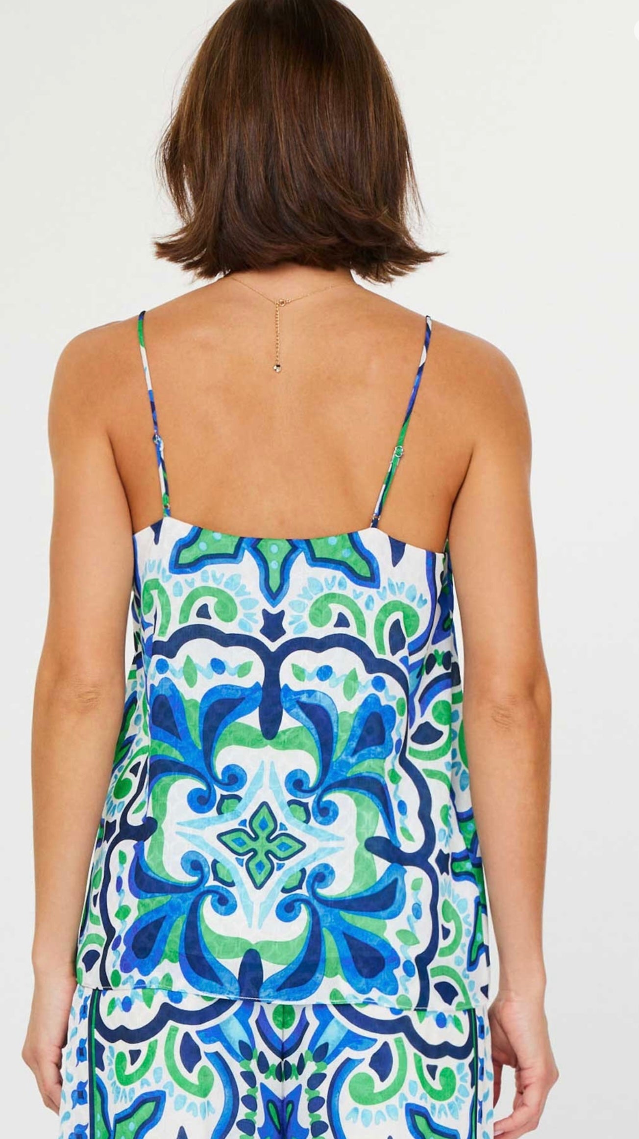 Current Air Blue Multi Print Top