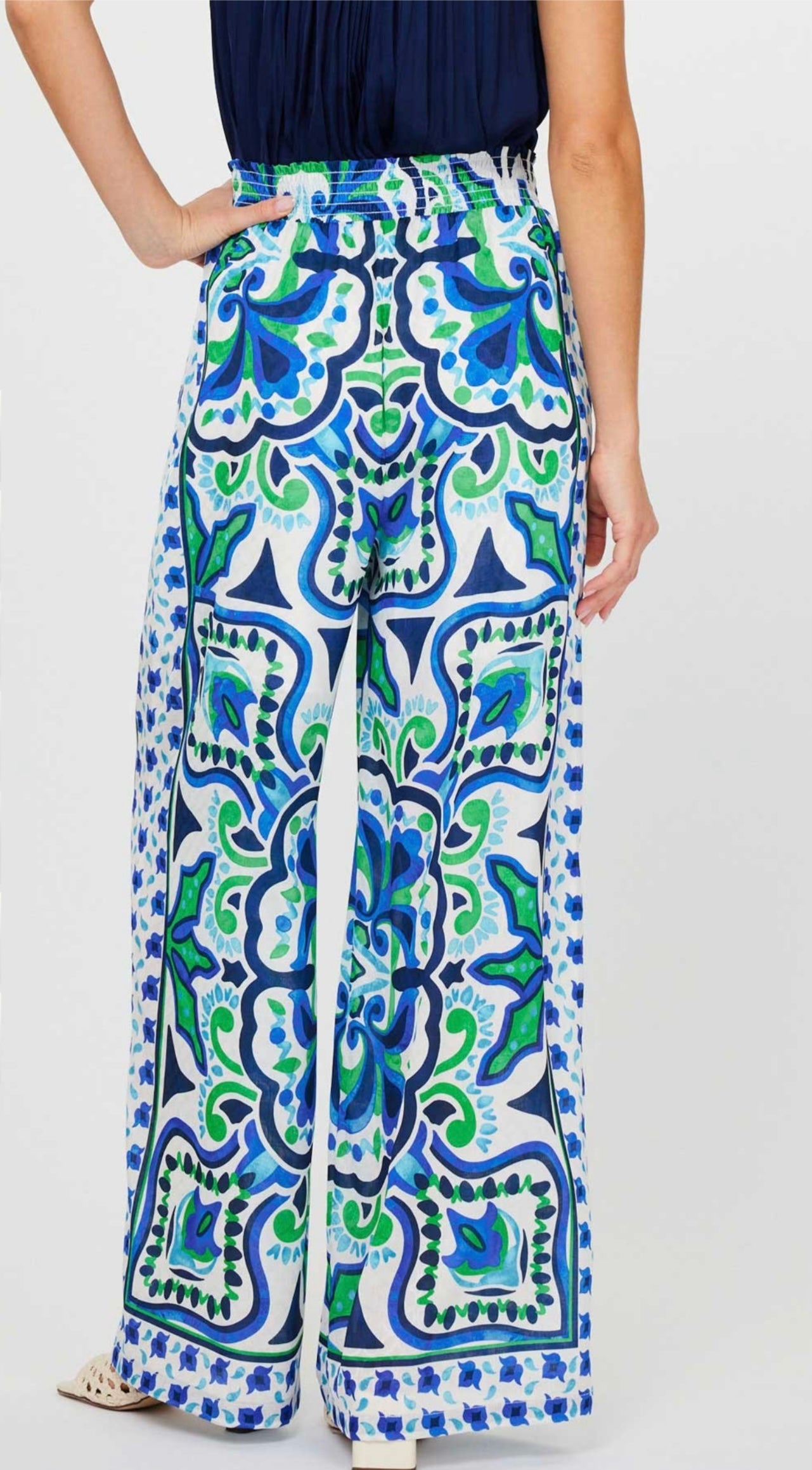 Current Air Blue Multi Print Pant