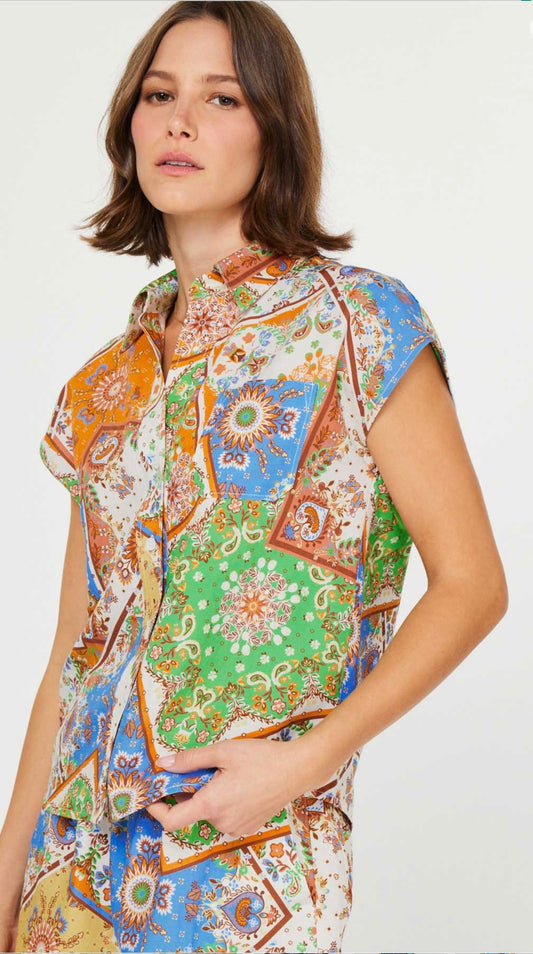 Current Air Cap Sleeve Blouse