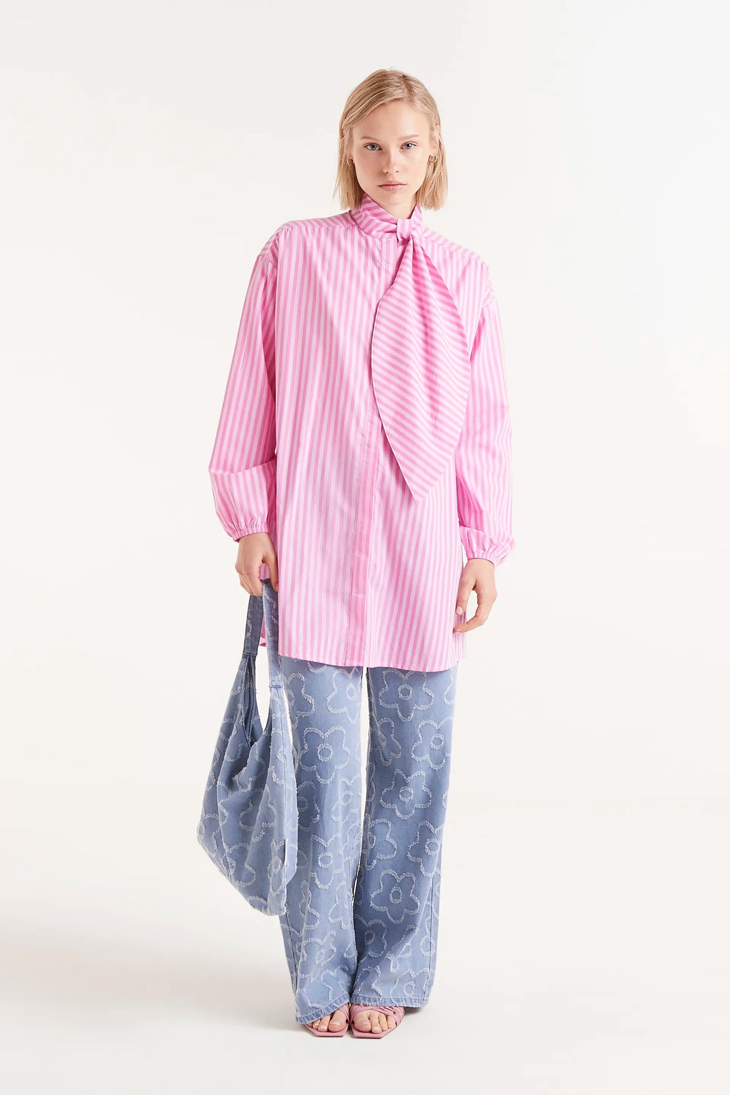 Compania Fantastica Pink Stripe Shirt