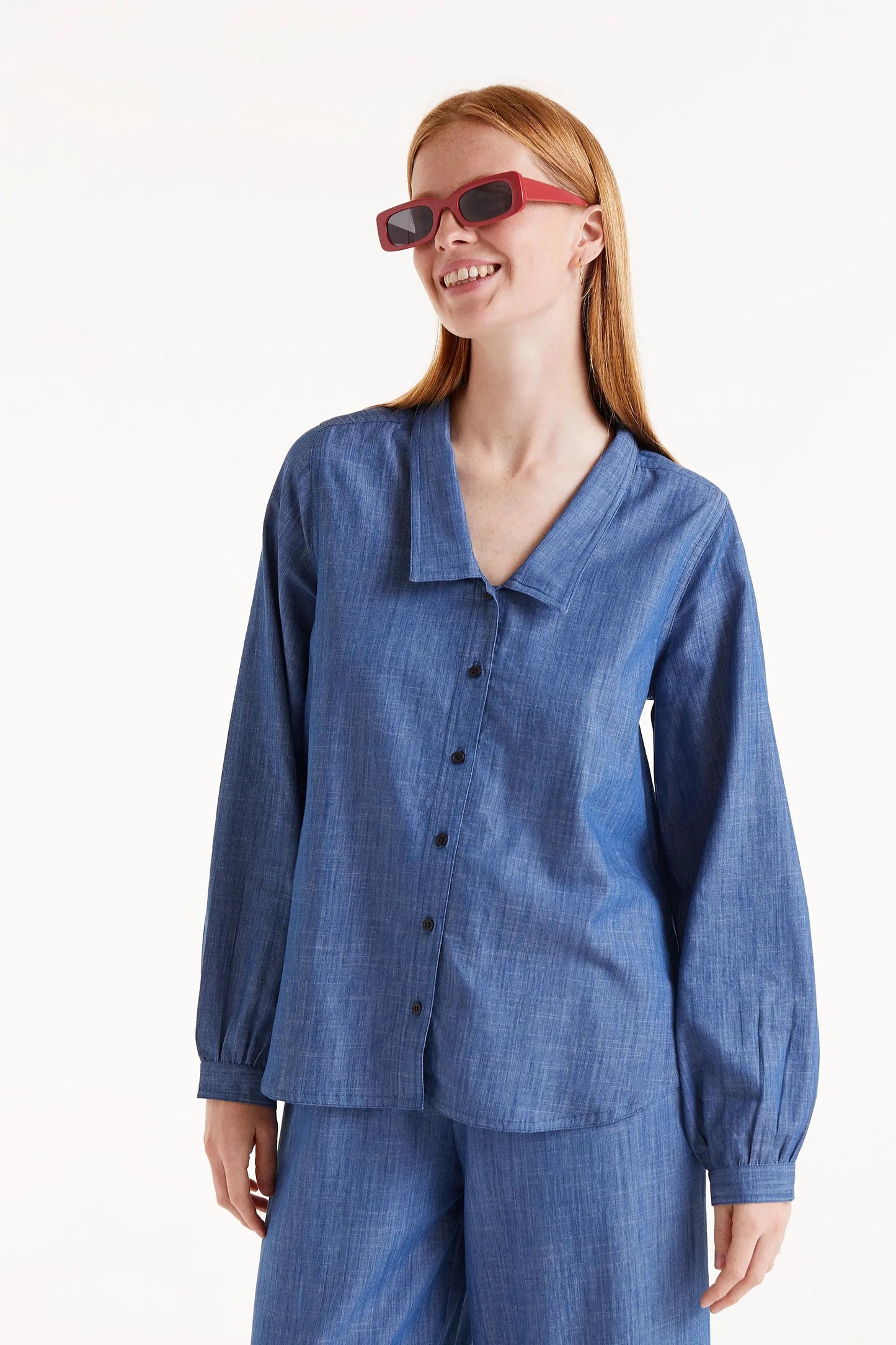 Compania Fantastica Long Sleeve Denim Shirt