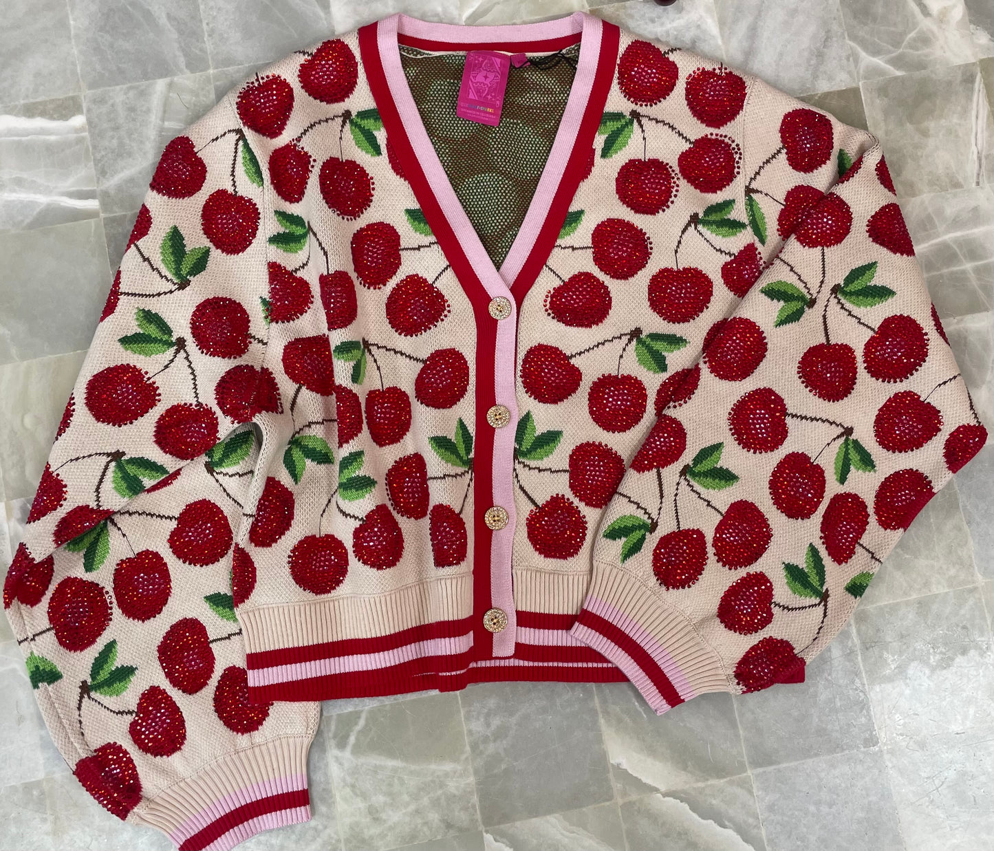Queen of Sparkles Cherry Cardigan
