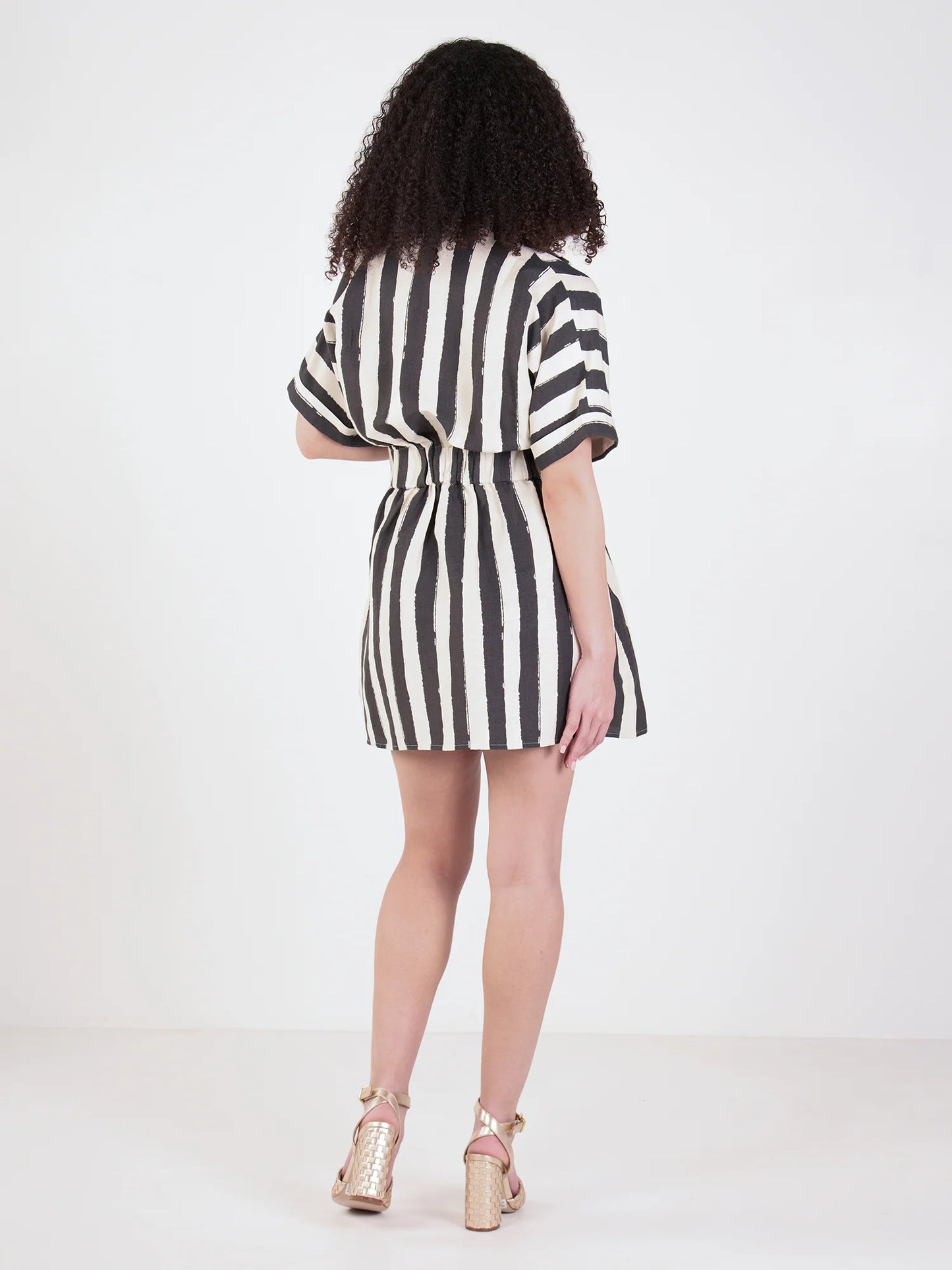Emily McCarthy Linen Stripe Pullover Dress