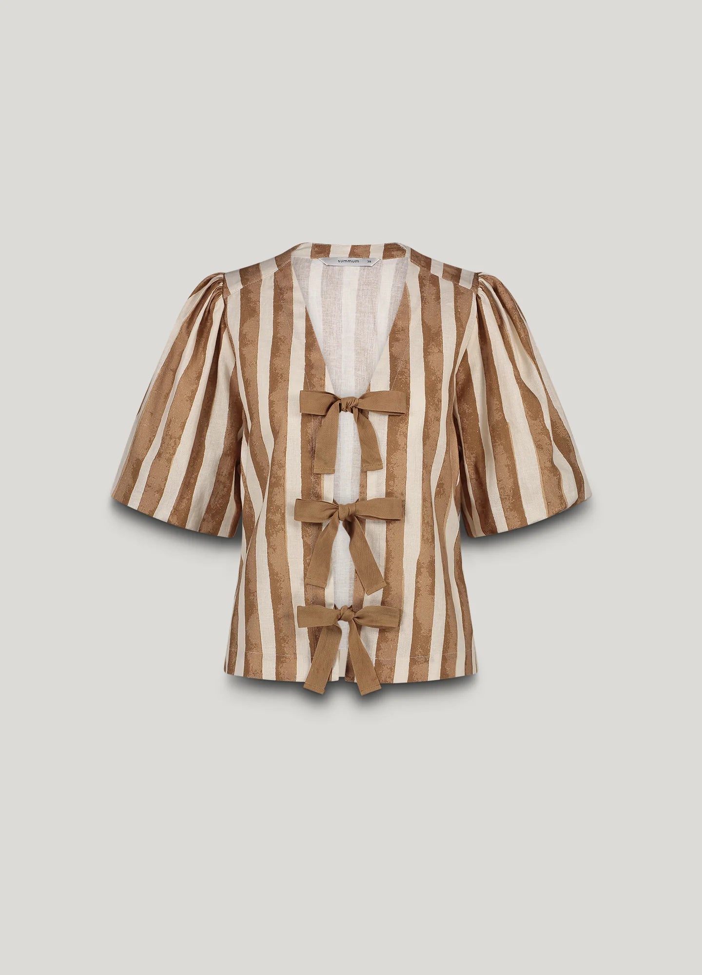 Summum Linen-Blend Stripe Blouse Jacket