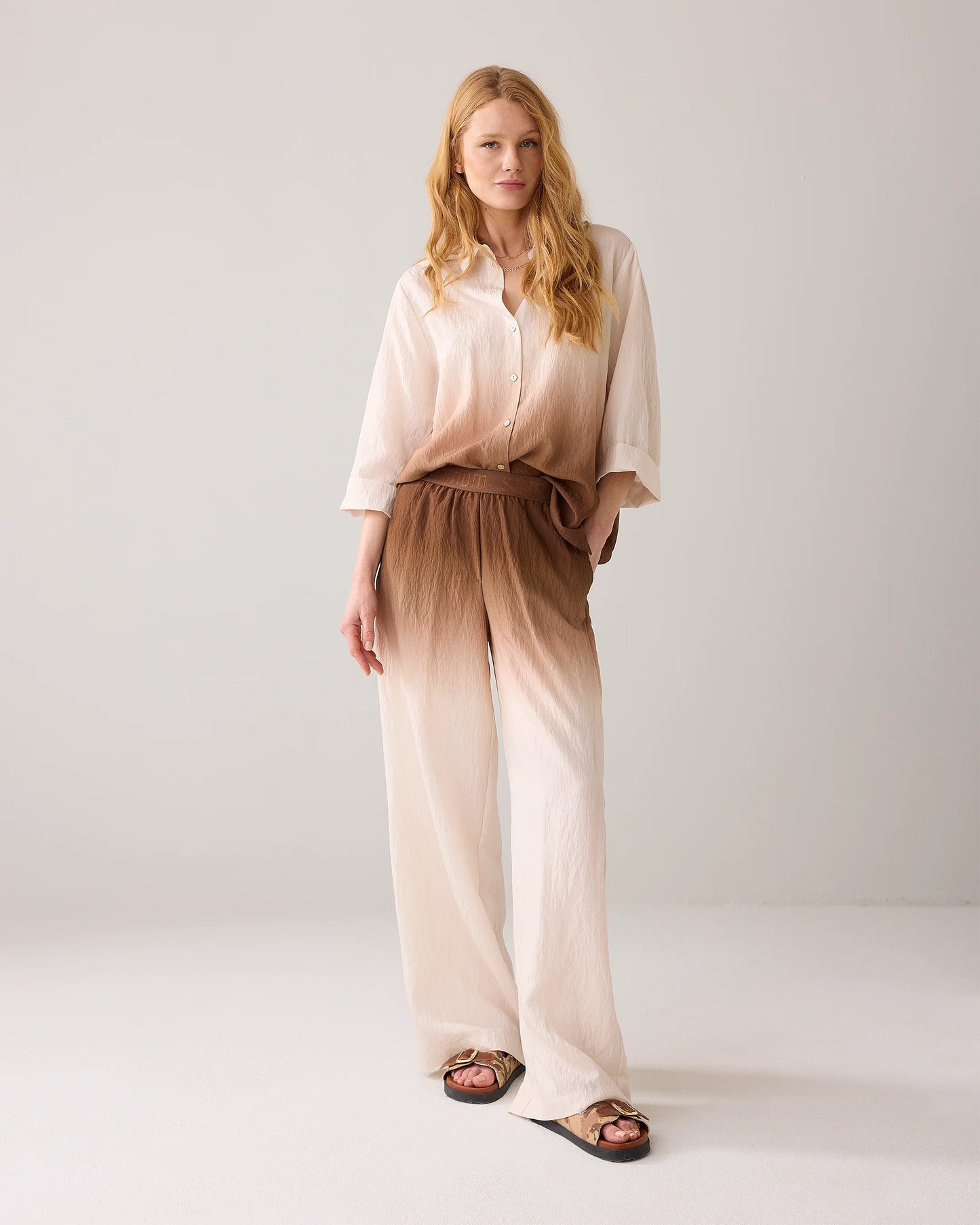 Summum Flowy Dip Dye Trousers