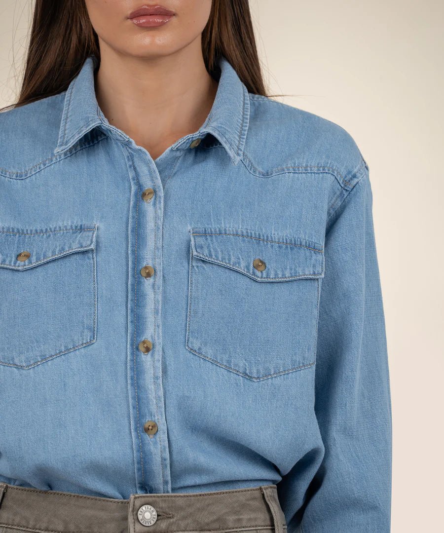 Kut From The Kloth Mika Western Chambray Shirt