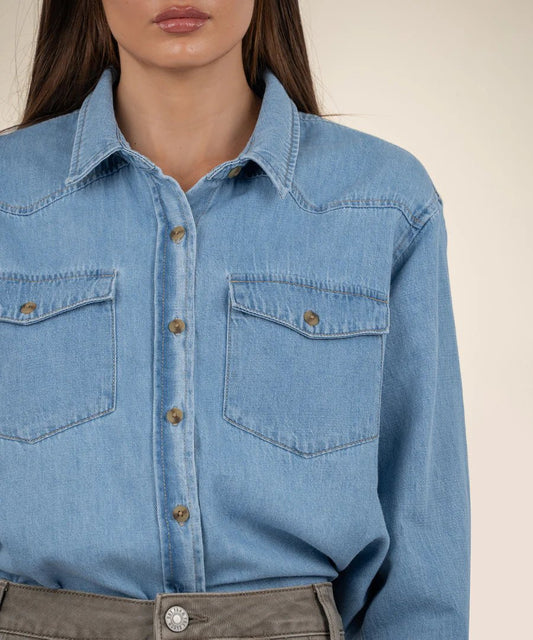 Kut From The Kloth Mika Western Chambray Shirt