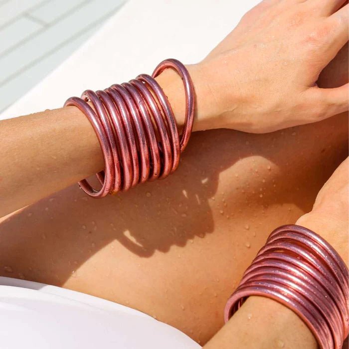 BuDhaGirl Rose Gold Bangles Set of 9