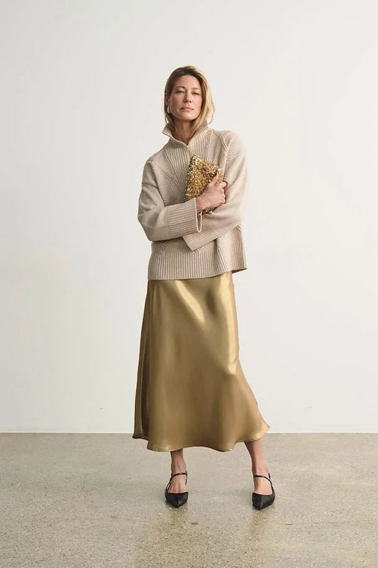 Part Two Laurinas Gold Skirt