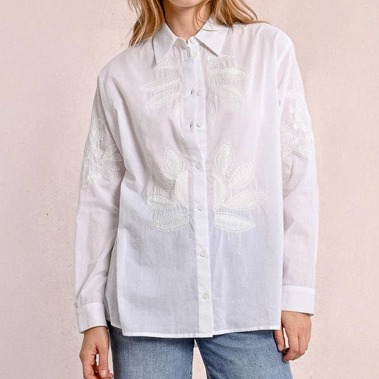 Molly Bracken White Embroidered Shirt
