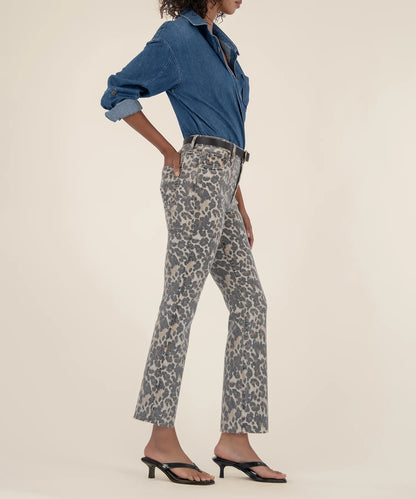 KUT Kelsey HR Ankle Flare Tan/Brown Jeans