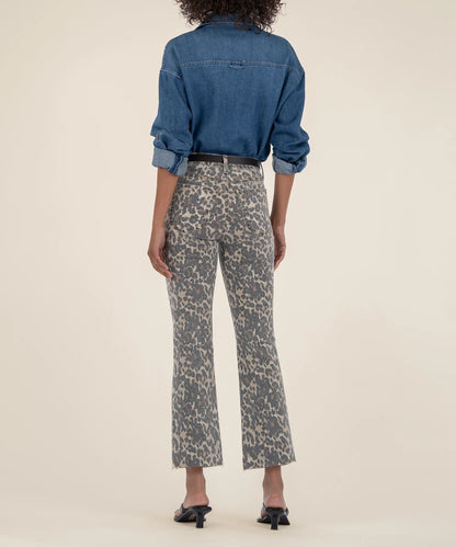 KUT Kelsey HR Ankle Flare Tan/Brown Jeans