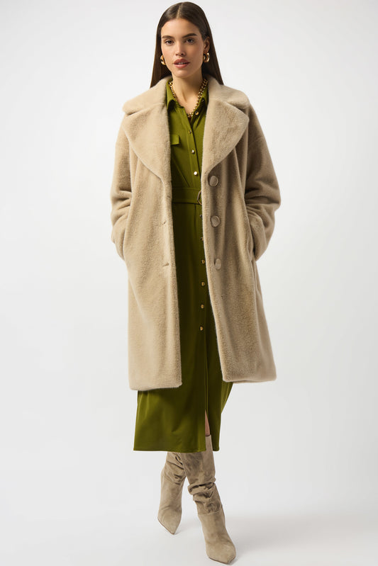 Joseph Ribkoff Faux Fur Straight Coat 243902F25