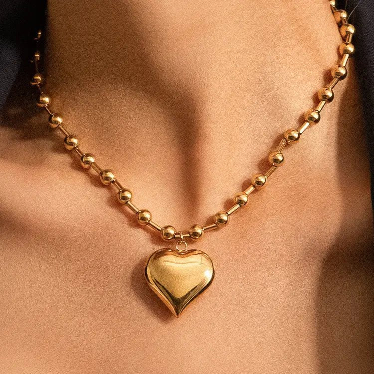 Flanerie Paris Gold Heart Necklace