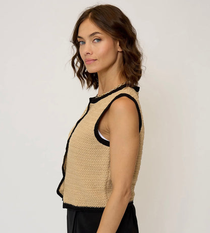 Central Park West Rose Scalloped Edge Tank