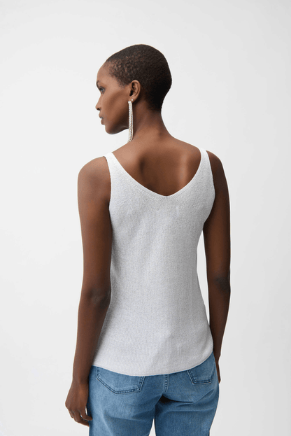 Joseph Ribkoff Metallic Knitted Camisole w/Rhinestones 252915S26