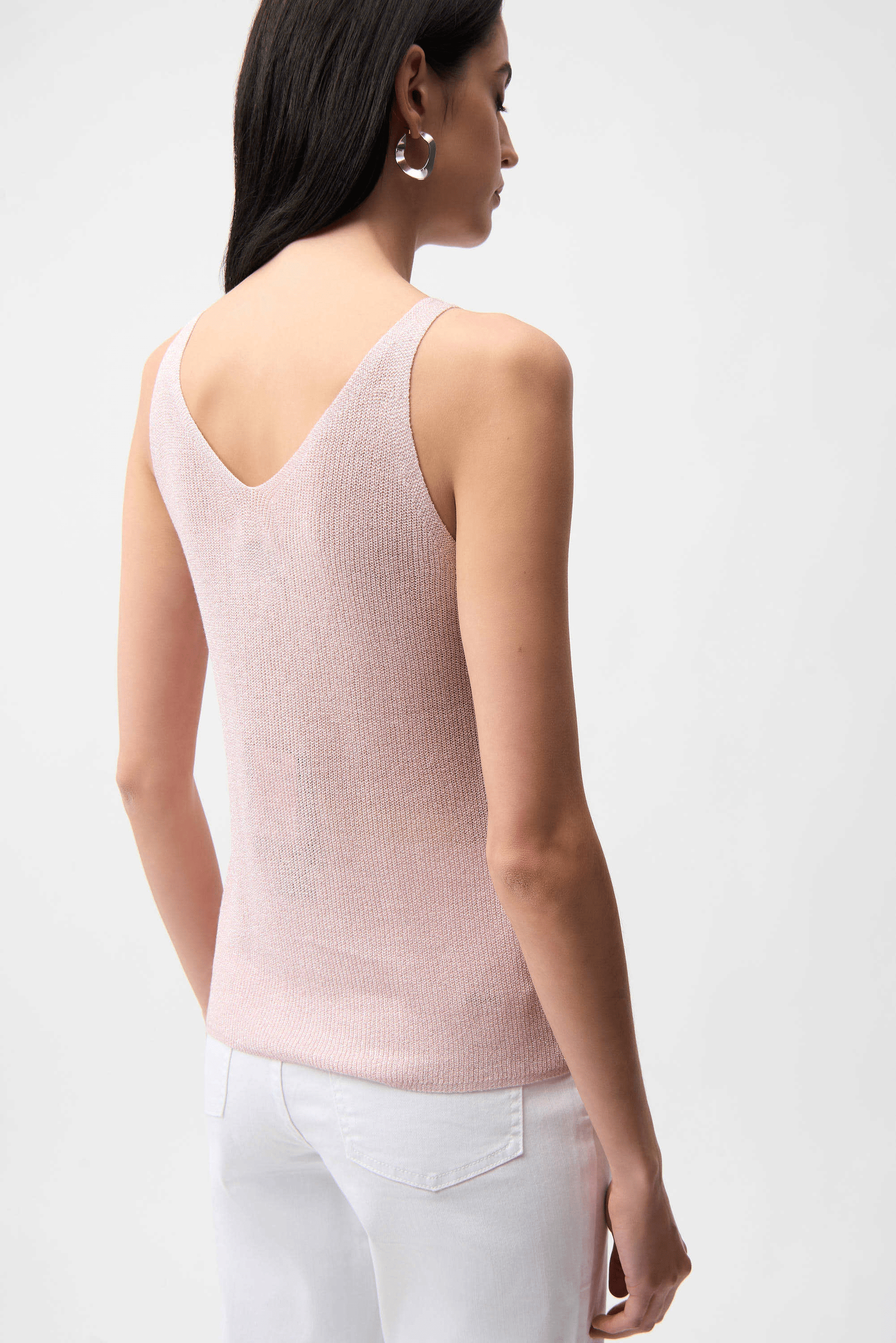 Joseph Ribkoff Metallic Knitted Camisole w/Rhinestones 252915S26