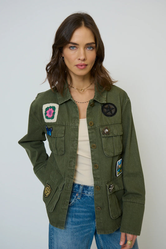Central Park West Brady Patch Shacket
