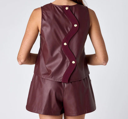 Crosby Cailin Vegan Leather Shorts