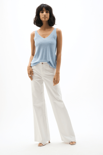 Joseph Ribkoff Metallic Knitted Camisole w/Rhinestones 252915S26
