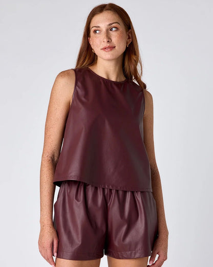 Crosby Cailin Vegan Leather Shorts