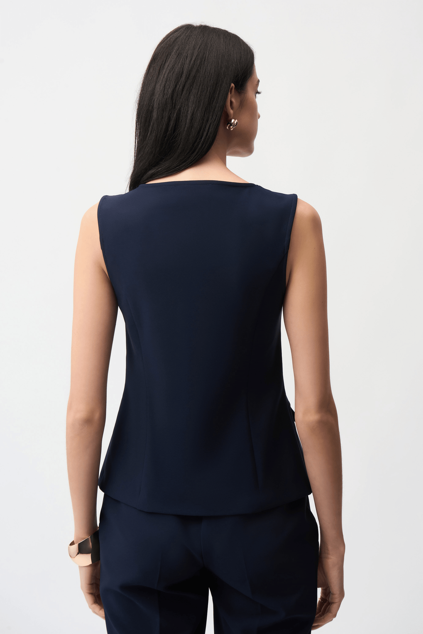 Joseph Ribkoff Lux Twill Fitted Vest w/Front Zipper 261054
