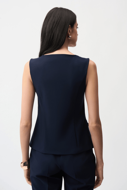 Joseph Ribkoff Lux Twill Fitted Vest w/Front Zipper 261054