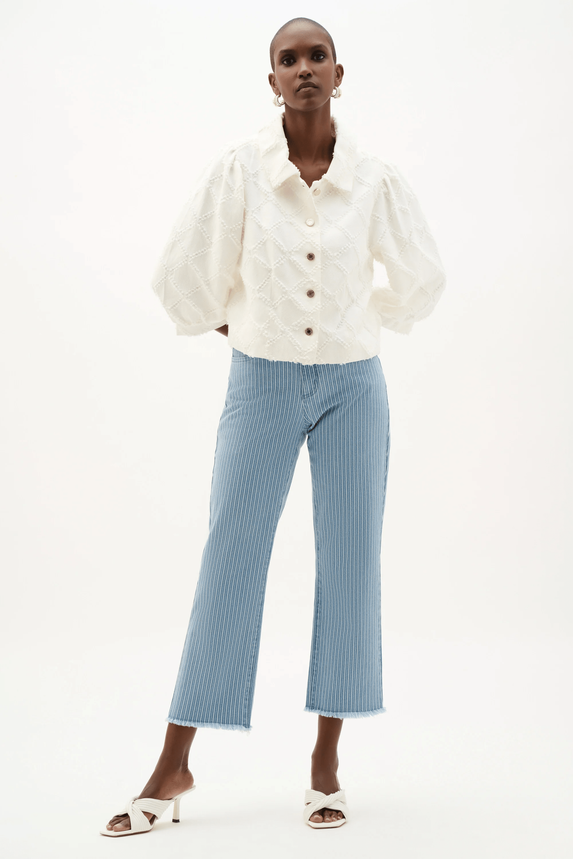 Joseph Ribkoff Cotton Twill Jacket with Balloon Sleeves 262919