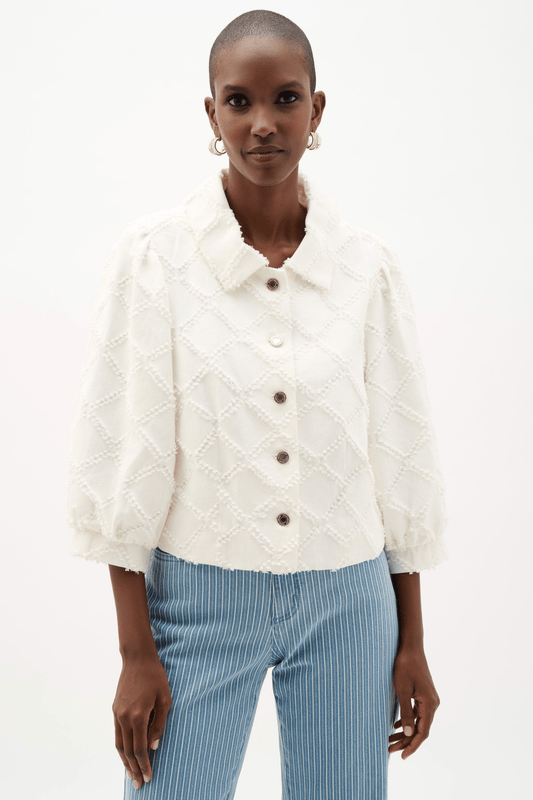 Joseph Ribkoff Cotton Twill Jacket with Balloon Sleeves 262919
