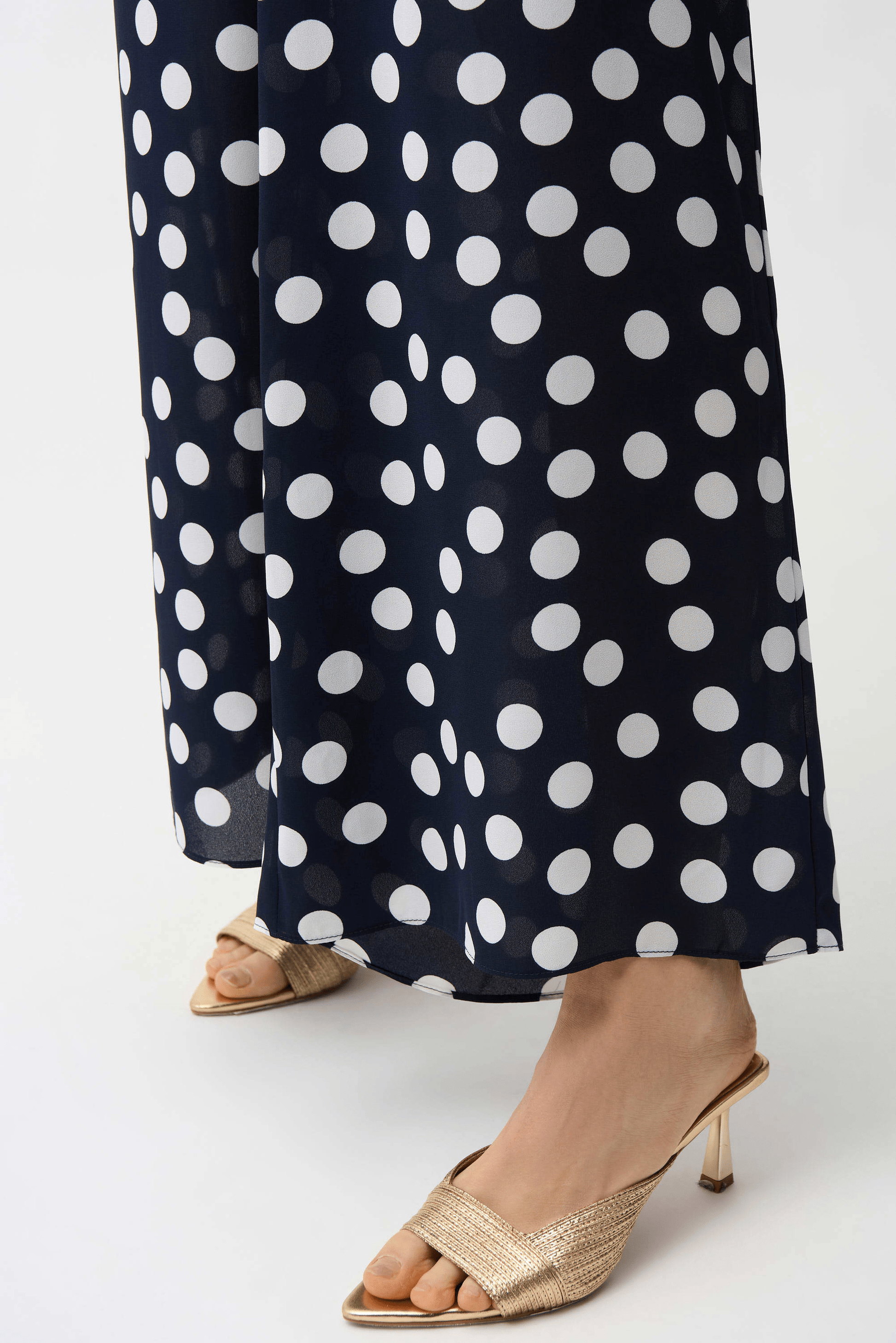 Joseph Ribkoff Georgette Dot Print Wide Leg Pants 261305