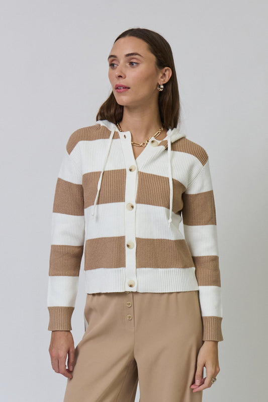 CPW Chloe Hooded Rugby Cardigan