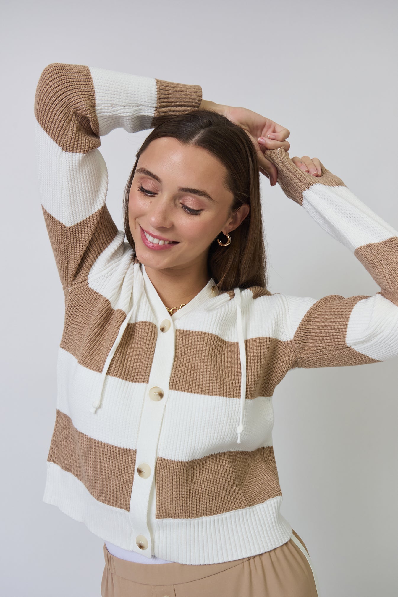 CPW Chloe Hooded Rugby Cardigan