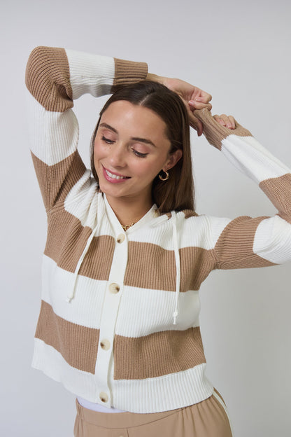 CPW Chloe Hooded Rugby Cardigan