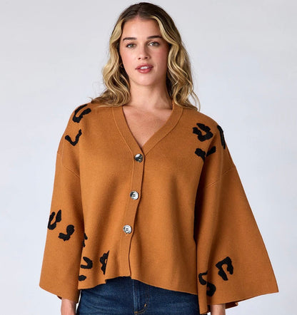 Crosby Esme Sweater Top Brown