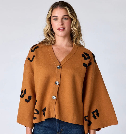 Crosby Esme Sweater Top Brown