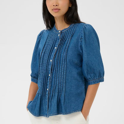 Part Two Alesia Denim Blouse