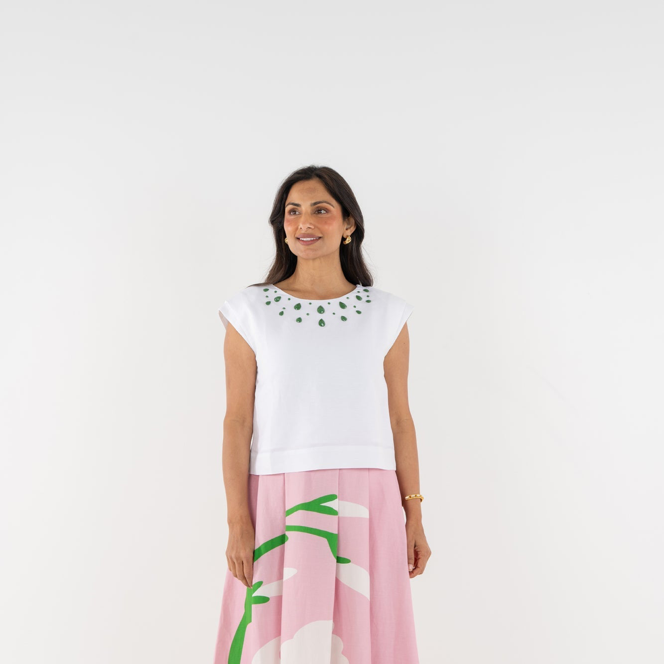 Emily McCarthy Hatti Tank Lucent White