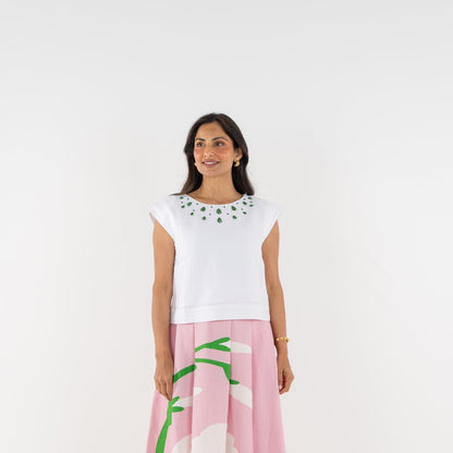 Emily McCarthy Hatti Tank Lucent White