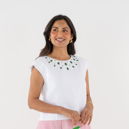 Emily McCarthy Hatti Tank Lucent White