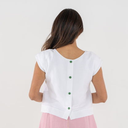Emily McCarthy Hatti Tank Lucent White