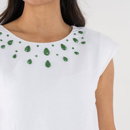 Emily McCarthy Hatti Tank Lucent White