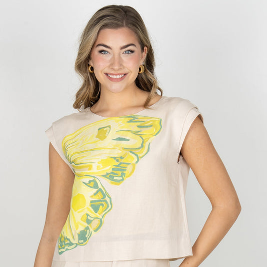 Emily McCarthy Hatti Butterfly Tank in Clouded Yellow