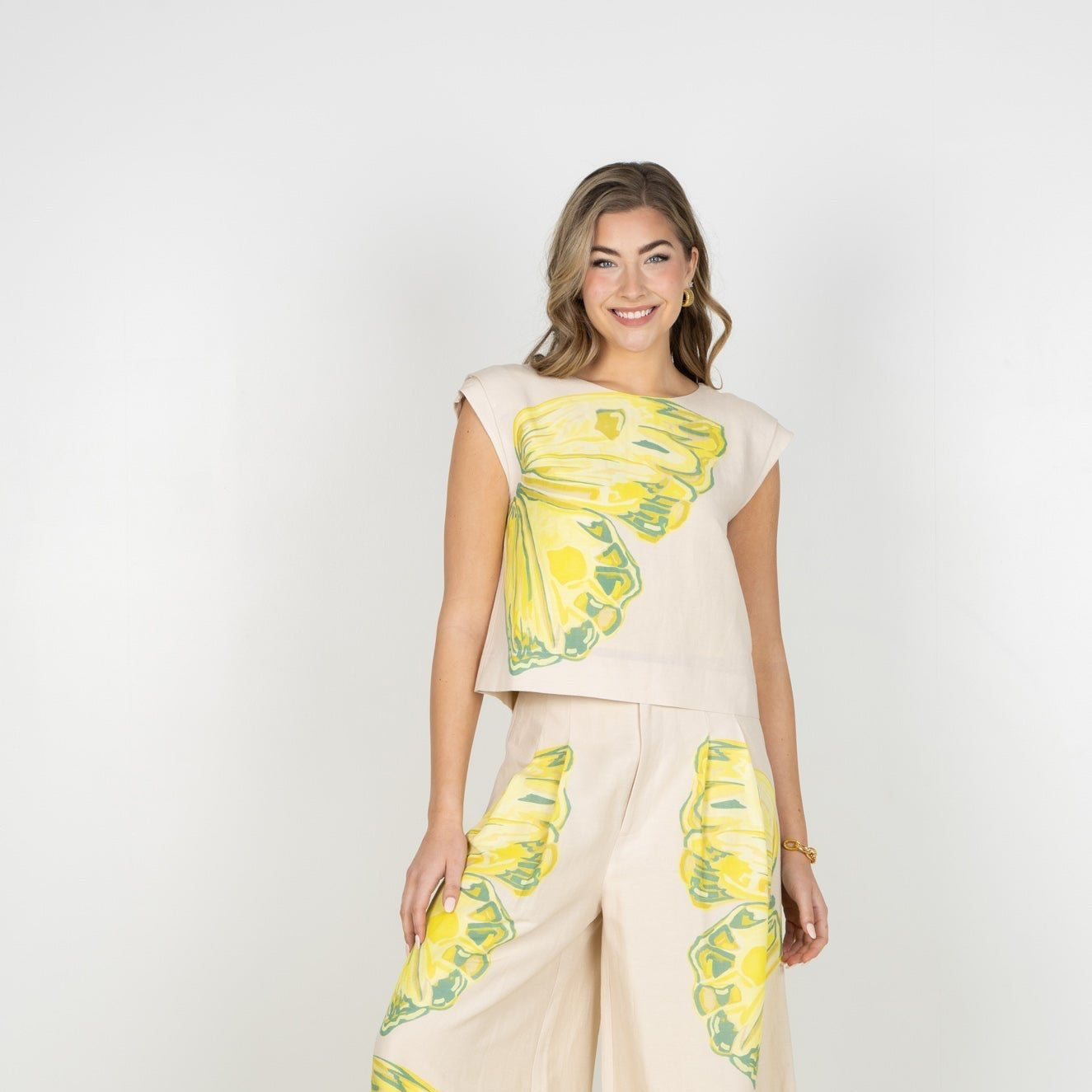 Emily McCarthy Hatti Butterfly Tank in Clouded Yellow