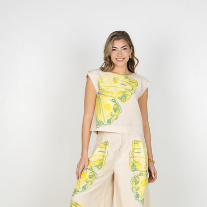 Emily McCarthy Hatti Butterfly Tank in Clouded Yellow