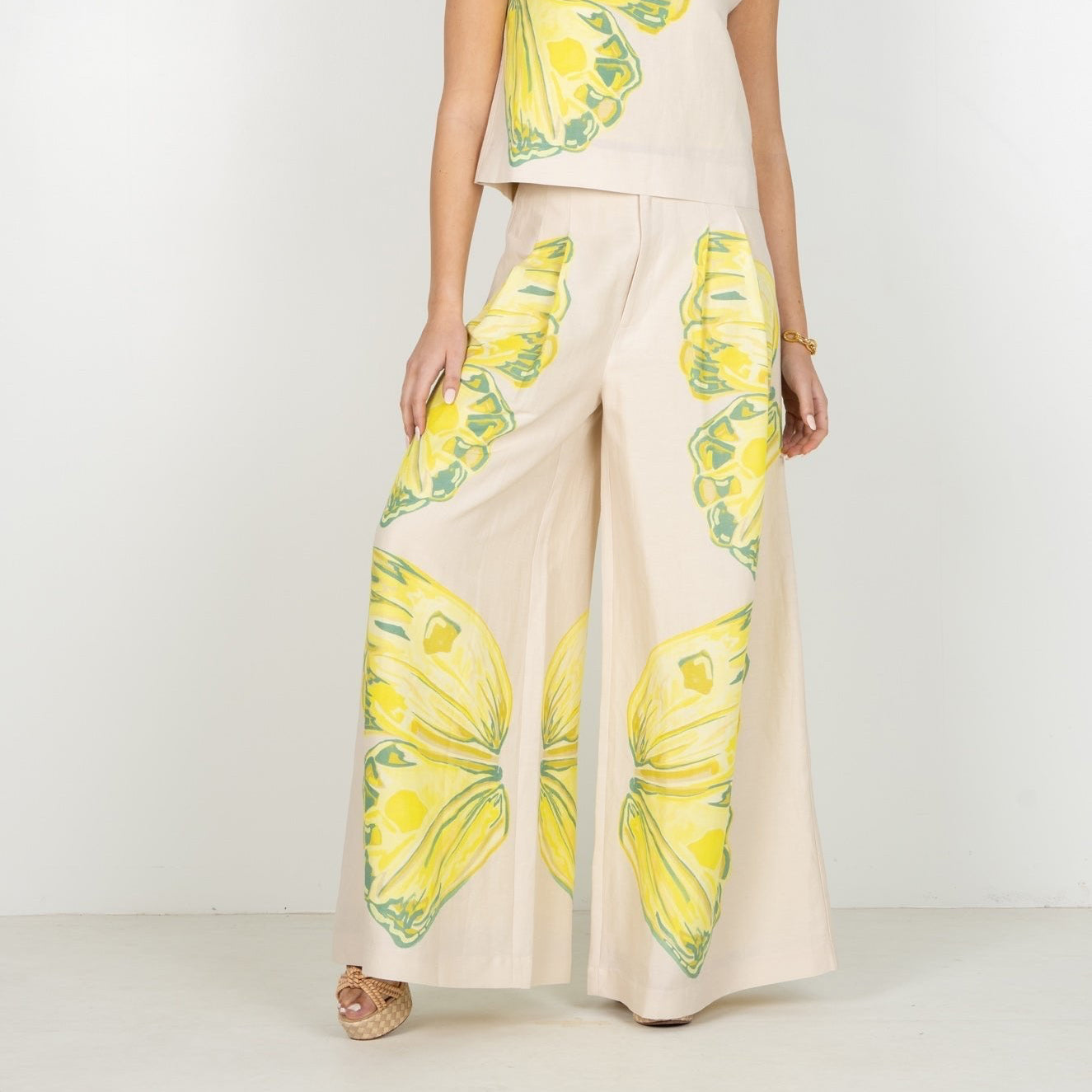 Emily McCarthy Paisley Pant in Clouded Yellow