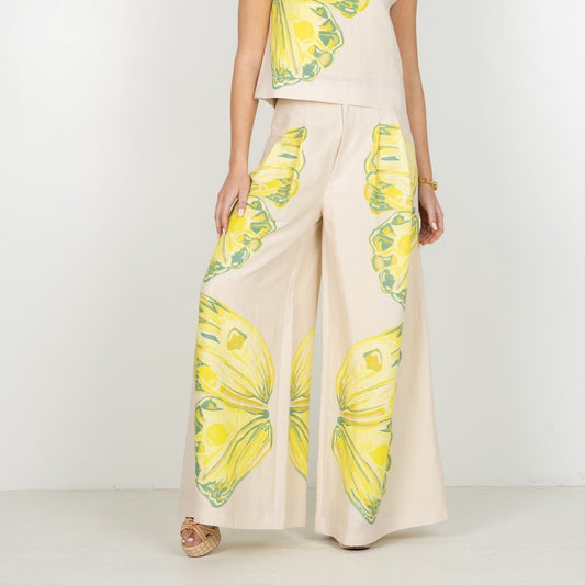 Emily McCarthy Paisley Pant in Clouded Yellow