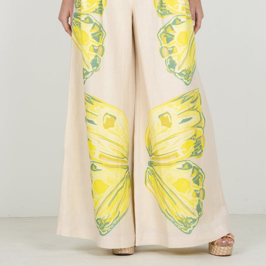 Emily McCarthy Paisley Pant in Clouded Yellow