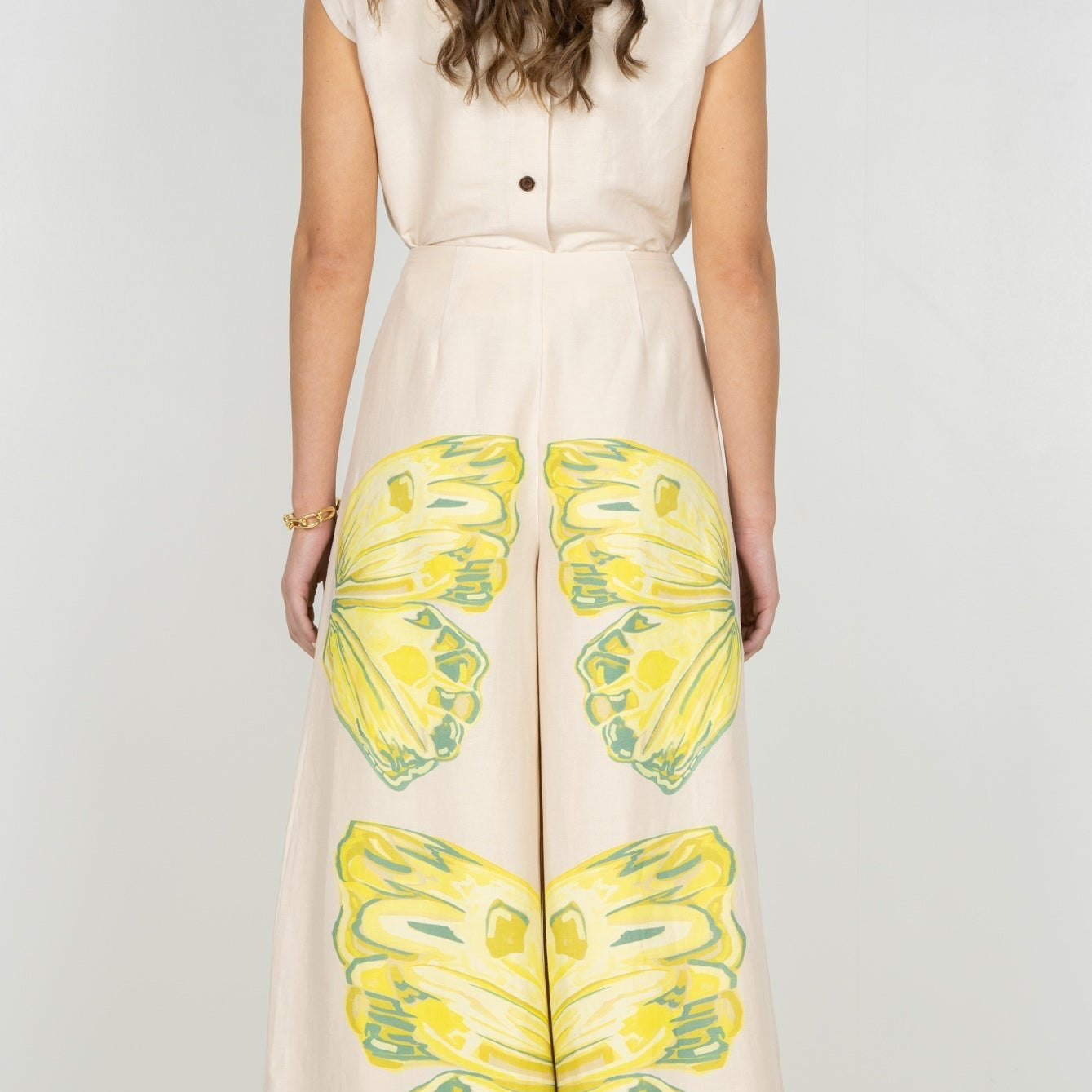 Emily McCarthy Paisley Pant in Clouded Yellow